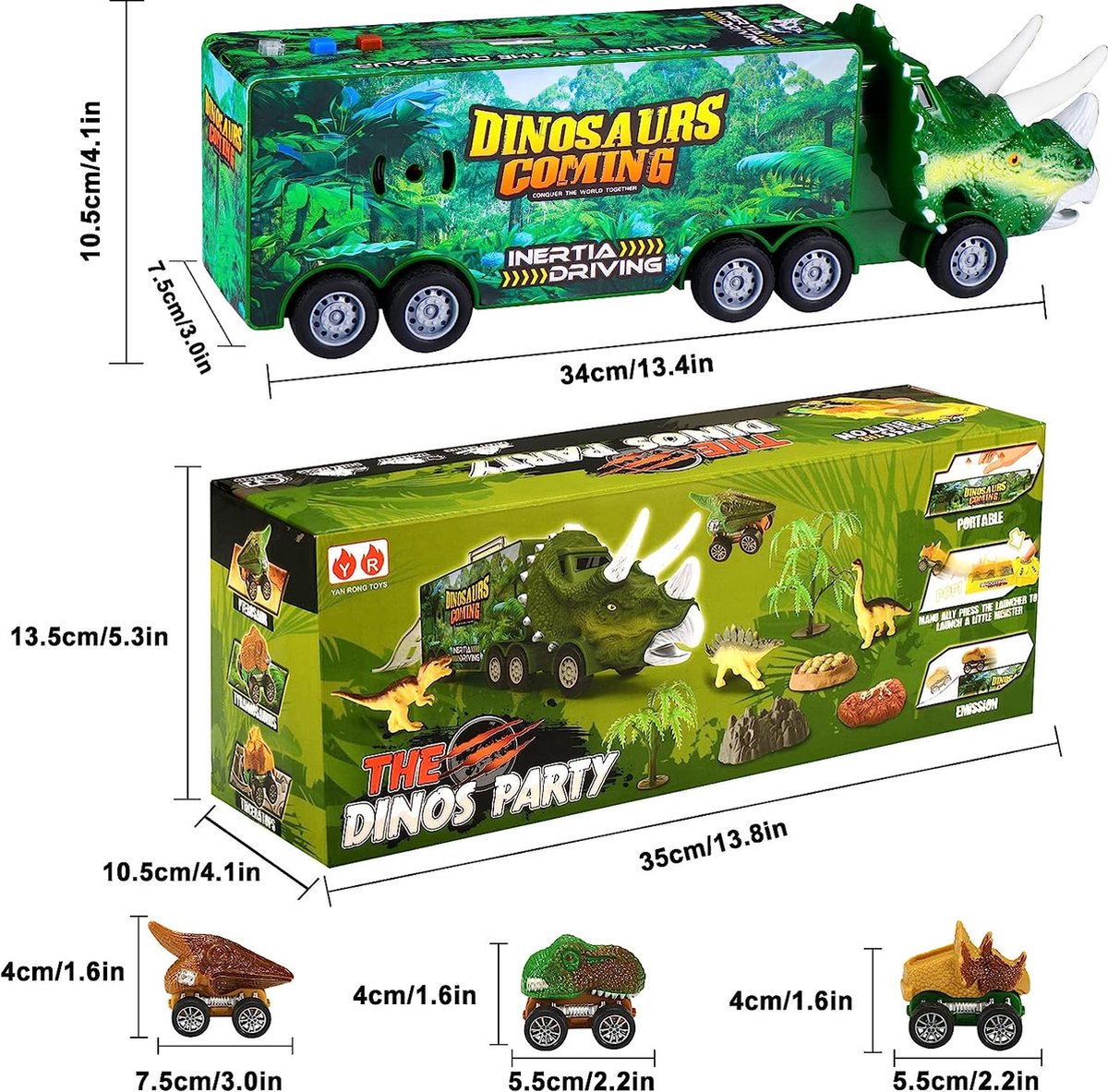 Camion Dinosaurus Kiddel avec cage comprenant des dinosaures - speelgoed  Dinosaurus
