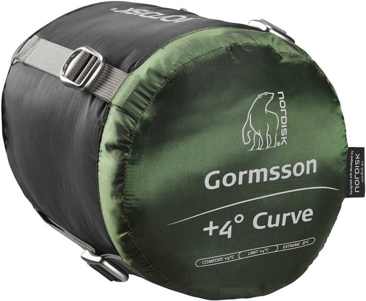 Nordisk Gormsson +4° Curve Slaapzak XL, zwart/groen