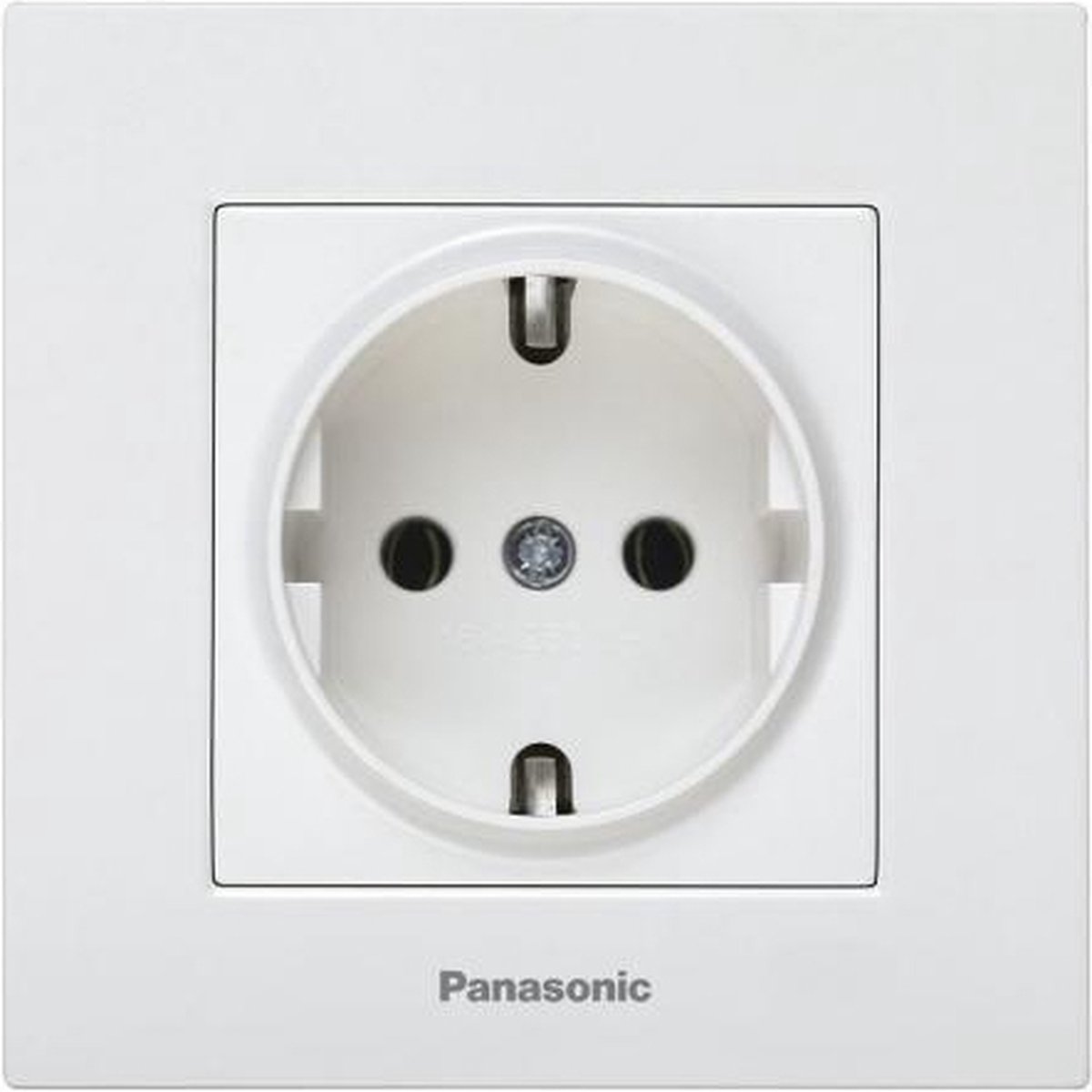 Panasonic-Stopcontact-Wit-Randaarde-Wandcontactdoos-Compleet-Karre Plus Serie