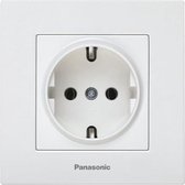 Panasonic-Stopcontact-Wit-Randaarde-Wandcontactdoos-Compleet-Karre Plus Serie
