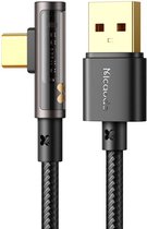 USB naar USB-C Prism 90 graden kabel Mcdodo CA-3381, 6A, 1,8m (zwart)