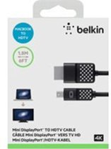 Belkin Apple Mini Display Port naar 4K HDMI Kabel 1,8m Zwart