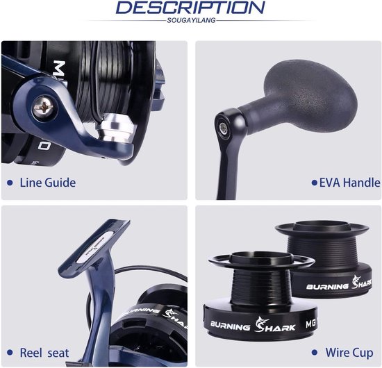 Sougayilang Karper Visserij Reel, Ultra-krachtige Smooth Spinning Reel 13 1BB Metalen Body 9000/10000/12000 Surf Visserij Rollen voor Zoutwater en Zoetwater-10000 Sougayilang Karper Visserij Reel, Ultra-krachtige Smooth Spinning Reel 13 1BB Metalen Body 9000/10000/12000 Surf Visserij Rollen voor Zoutwater en Zoetwater-10000