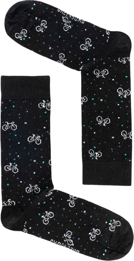 GreenBomb - sokken bike space - zwart - ruimtevaart - fietsen - fietsprint