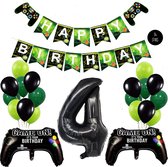 Snoes Mega Game Gamers Helium Verjaardags Ballonnen Feestdecoratie Black Cijfer Ballon nr 4