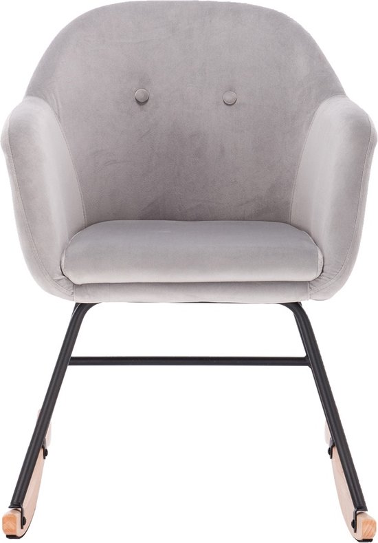 Schommelstoel - Wipstoel volwassenen - Lounge fauteuil - Voor binnen - Velvet