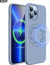 ESR Cloud HaloLock Telefoonhoesje geschikt voor Apple iPhone 13 Pro Hoesje Flexibel Siliconen Backcover MagSafe Compatible - Blauw