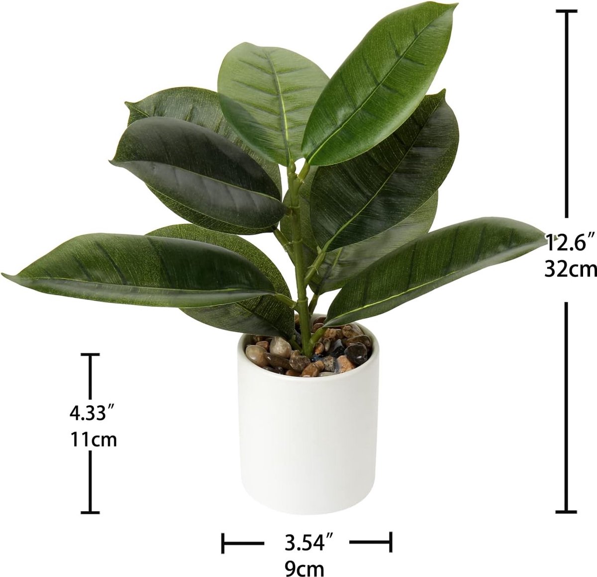 Palmier Artificiel En Pot - 40,6 Cm - Plante Décorative Réaliste Pour Maison, Bureau, Café, Décoration Intérieure Sans Entretien