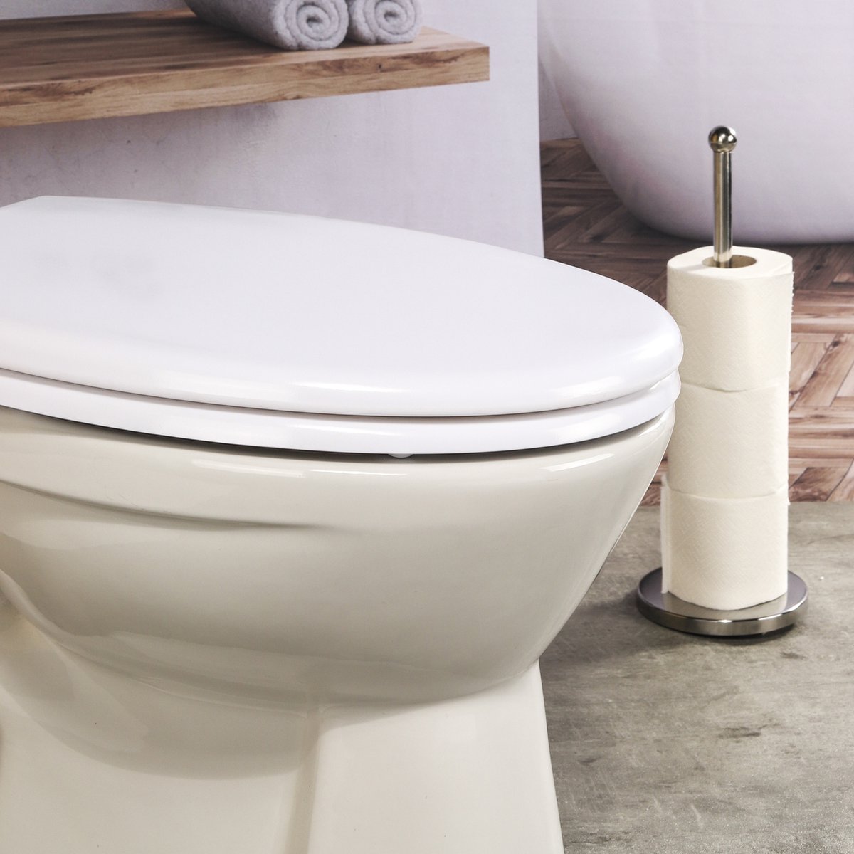 vidaXL Abattant WC à fermeture en douceur Libération rapide Carré -  Accessoires salles de bain et WC - Achat & prix