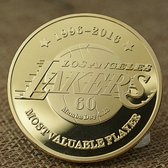 Allernieuwste.nl® Kobe Bryant Herdenkingsmunt Geluksmunt Verguld Cadeau Medaille - The Black Mamba Geschenk Idee - 24K Goud Verguld - Ø 40 mm