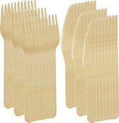 Set van houten bestek - vork, mes EKO / 48 stuks