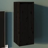 vidaXL-Wandkast-30x30x80-cm-massief-grenenhout-zwart