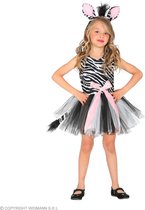 Costume de zèbre | Saut unique Zebra Xena | Fille | Taille 110 | Costume de carnaval | Déguisements