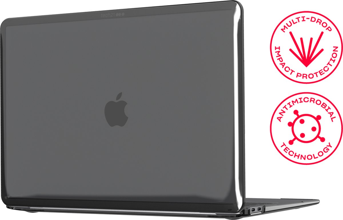 Tech21 Evo Tint - MacBook Air 13 (2020) laptophoes - 13 inch cover - Antraciet - Hard case