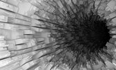 Fotobehang Abstracte Tunnel 3D - Vliesbehang - 400 x 280 cm