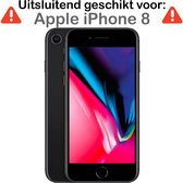 Hoesje Geschikt voor iPhone 8 Hoesje Dubbelzijdig Gehard Glas Magneet Case - Hoes Geschikt voor iPhone 8 Hoes Met Magnetische Connectie - Zwart - 2 PACK