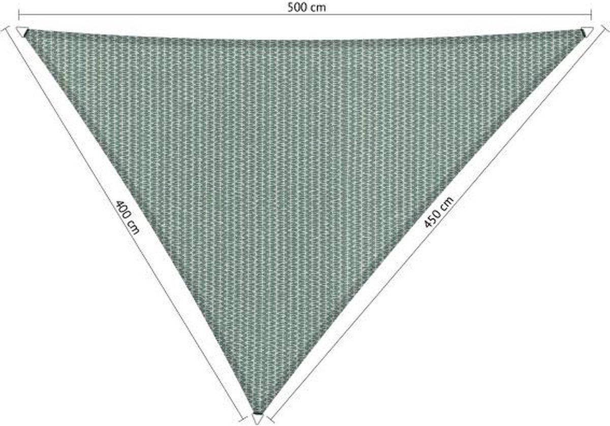Shadow Comfort driehoek 4x4,5x5m Country Blue met Bevestigingsset