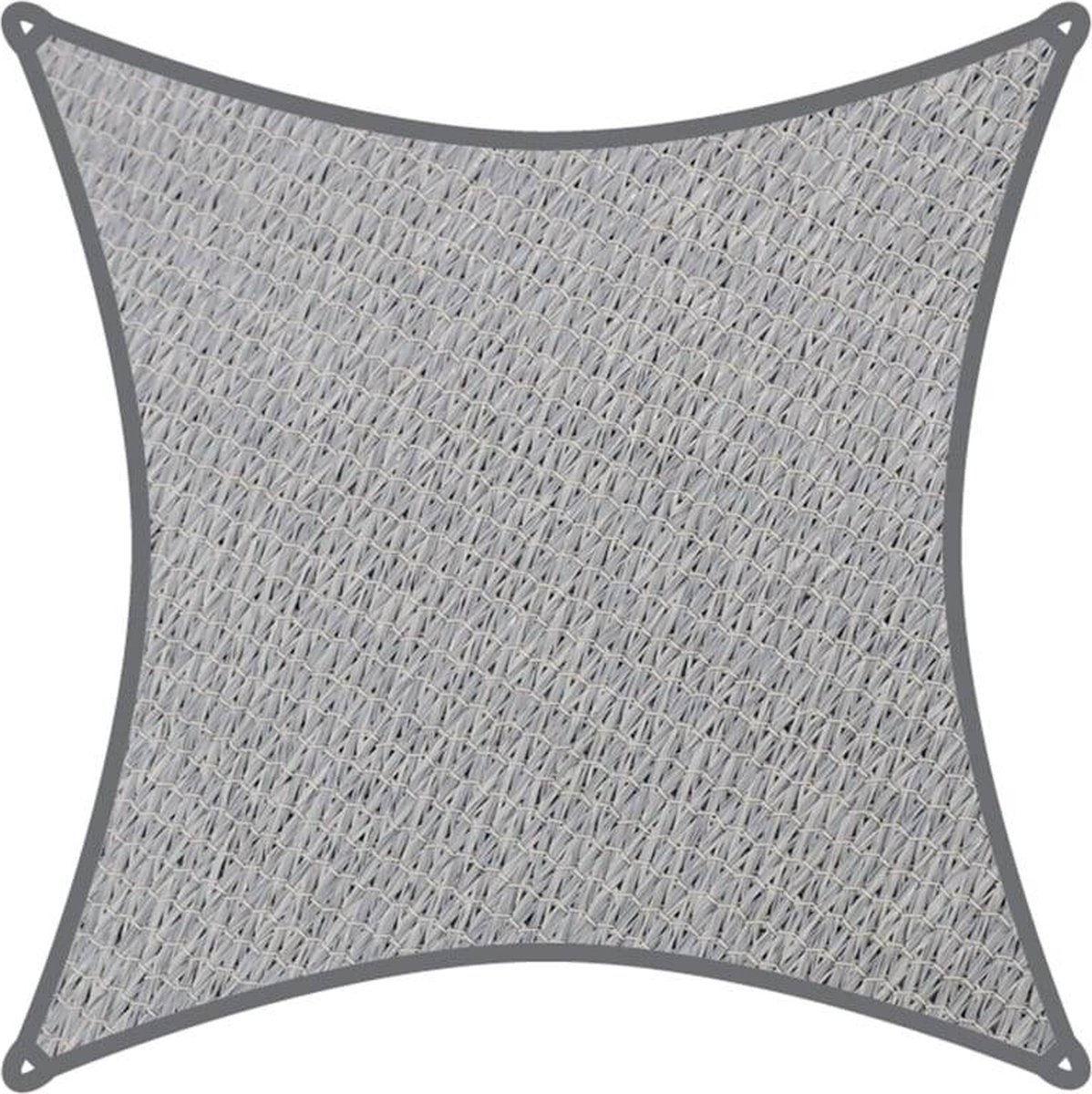 Coolaroo schaduwdoek vierkant 5,4x5,4m Grijs met Bevestingsset