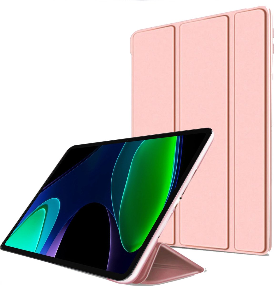 Geschikt voor Xiaomi Pad 6 Hoesje – Shock Proof Case – Auto Wake - Flip Cover Rosé