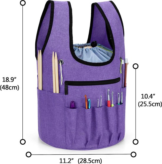 Fil Tricot Rangement Tote-grande capacité Crochet Organisateur Sac