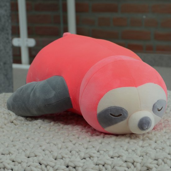 UNUS Luiaard Knuffelkussen, 75 Cm, Grijs, Zijslaapkussen, Zacht En Wollig Voedingskussen Zwangerschapskussen 664711698