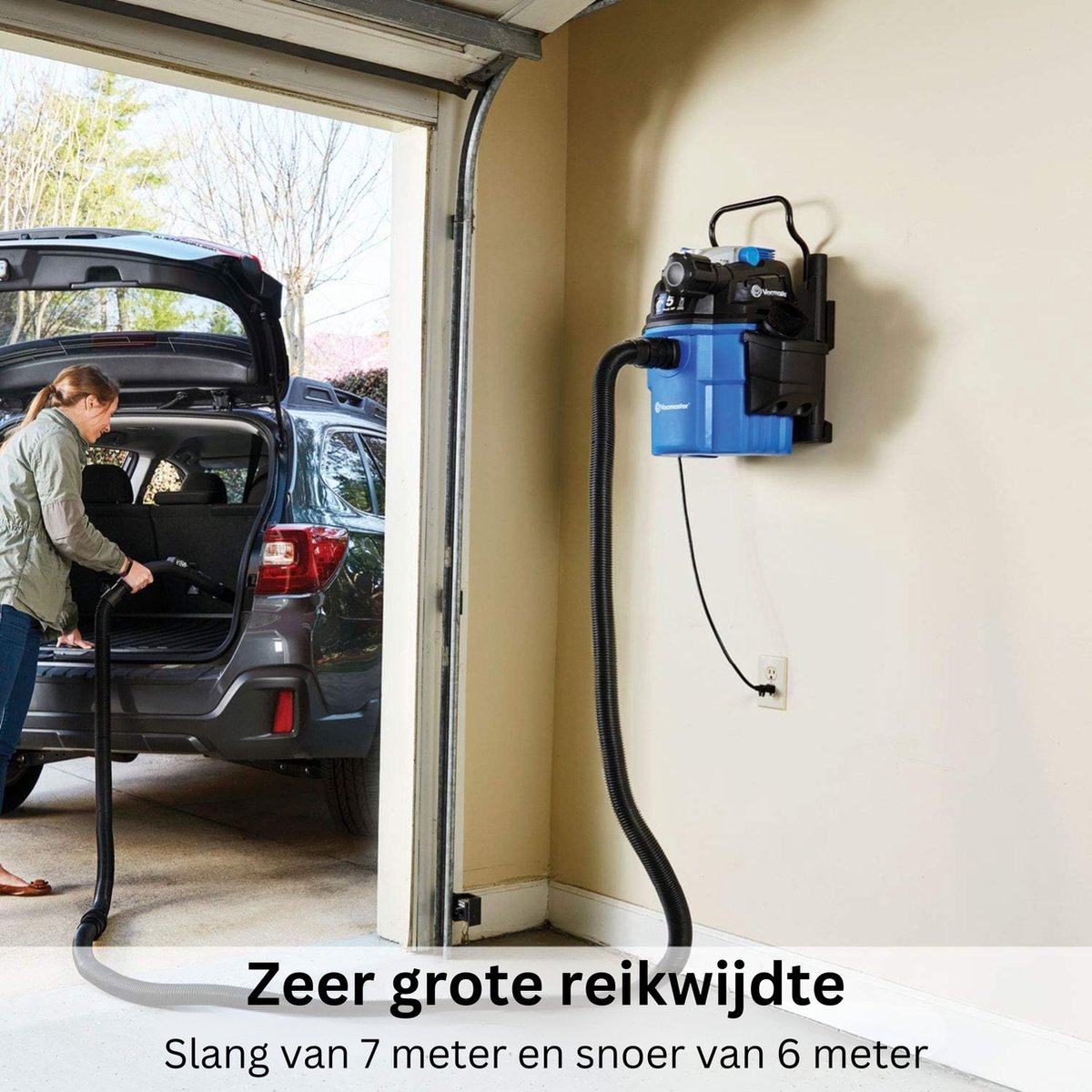 Krachtige Industriële Stofzuiger Nat en Droog - 2400W - Grote 65L