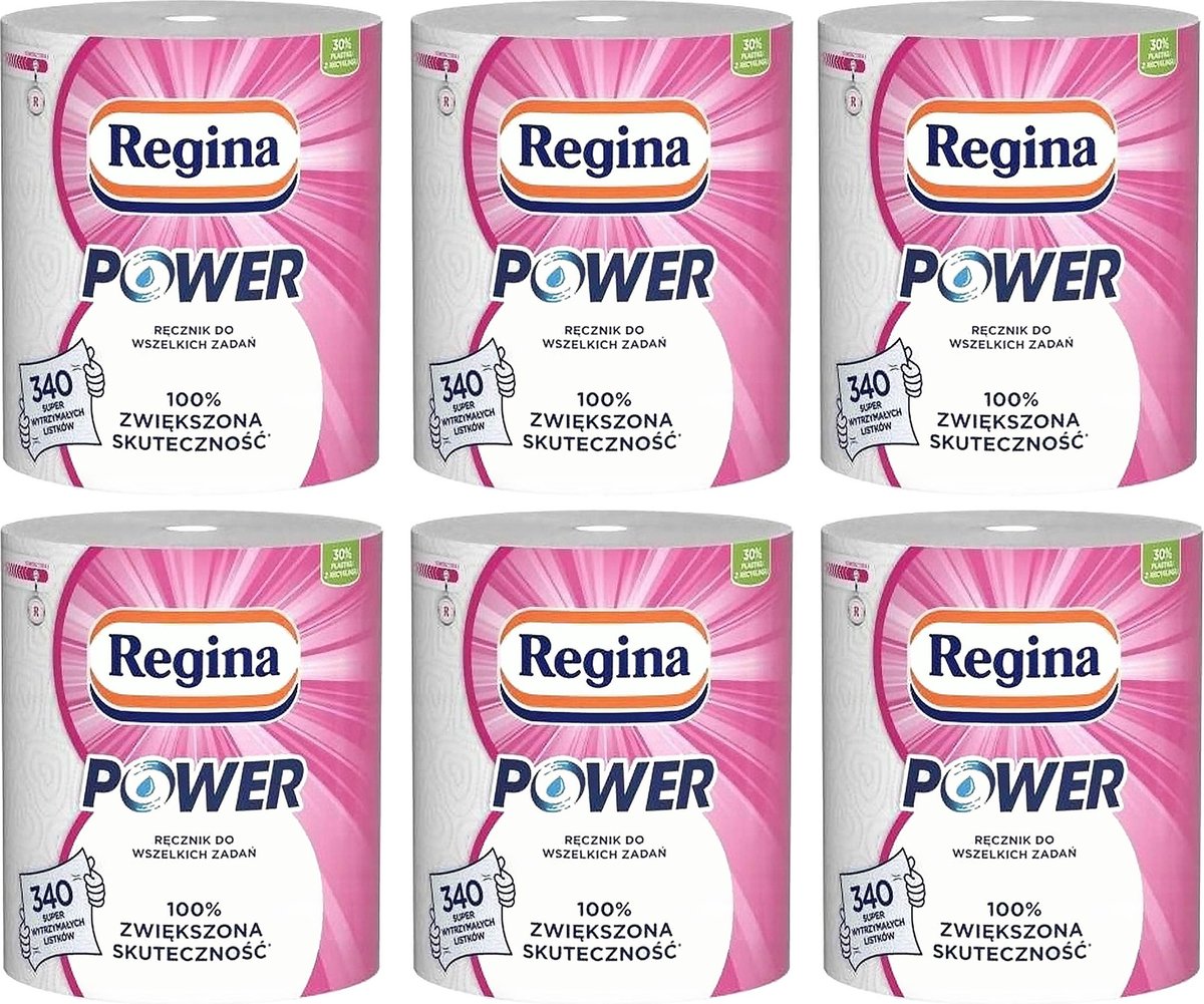 Goedkoopste Regina papieren handdoek voor huishoudelijke reiniging POWER 6 rollen, PZH goedgekeurd