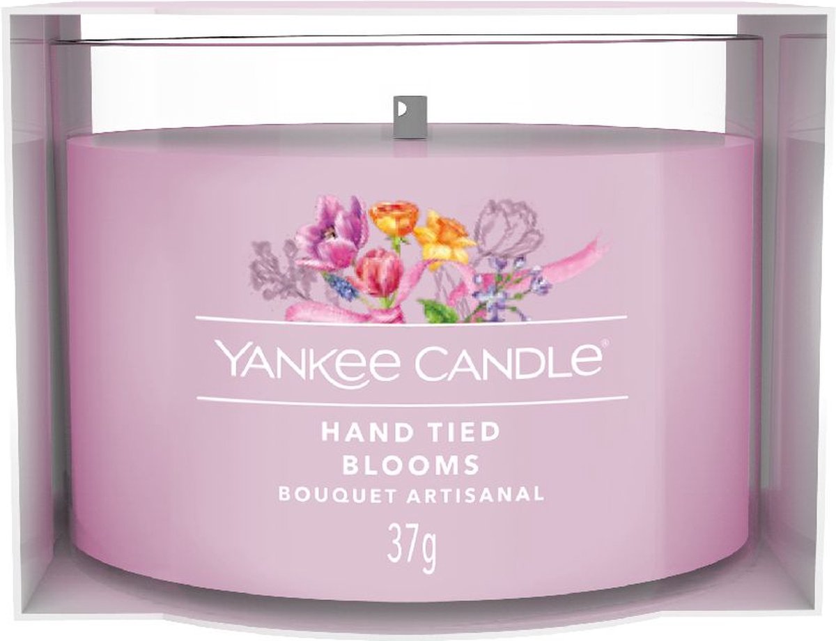 Yankee Candle Geurkaars Filled Votive Hand Tied Blooms - 4 cm / ø 5 cm Roze