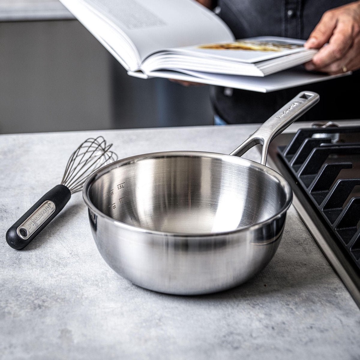 KitchenAid Steelpan Multi-Ply Stainless Steel - ø 24 cm / 3.7 Liter