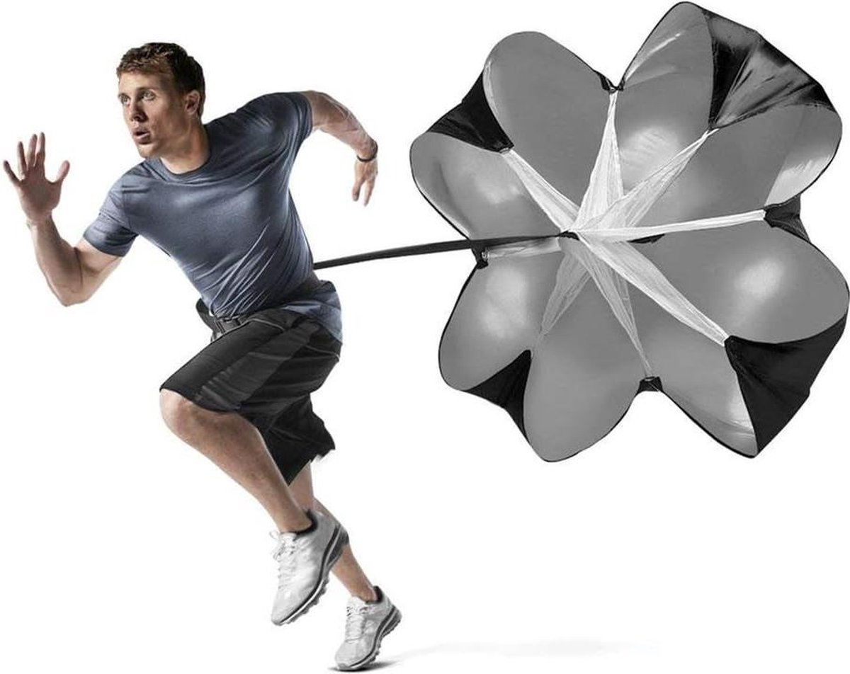 Training Running Paraplu 56 Inch Verbeter Snelheid en Kracht met Agility Power Weerstand Parachute voor Running Sprint Voetbal Sport Apparatuur Voetalbal trainingsmateriaal