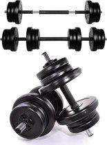 Dumbbells Verstelbare Halters & Halterstang - Korte Halterset Gewichtshalters Dumbbell Set 20kg met Verbindingsbuis voor Krachttraining