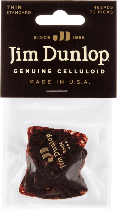 Shell Plectuim Dunlop Genuine Plektrum Thin Shell 483 - 12-delige Plectrum Set | bol