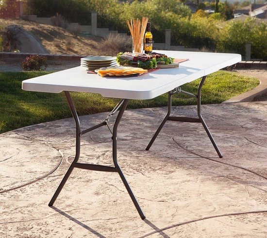 Inklapbare lange tafel - Tyrell - 183 x 76 x 74 cm - kleurrijk met extra zoekwoorden: tuinmeubelen, buitenmeubelen. Vouwtafel van Tyrell — afbeelding 3