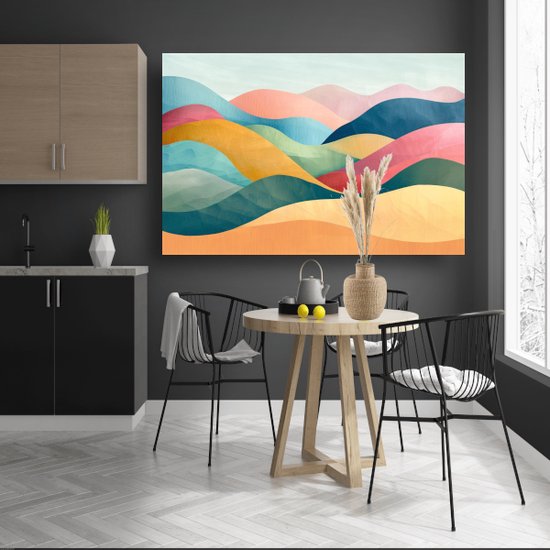 Tableaux d'art abstrait sur verre - Peinture moderne sur verre - Peinture sur verre Salon - Tableaux modernes - Tableau plexiglas - Art mural verre acrylique 90x60 cm