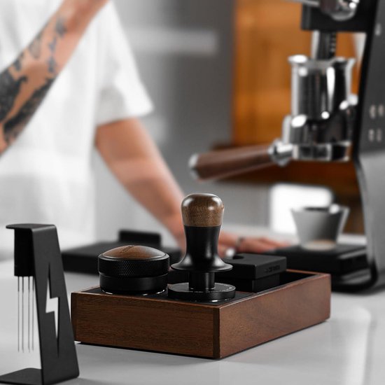 Koffie Tamper, 304 Dubbele Lente 30 lbs Constante Druk, Espresso Poeder