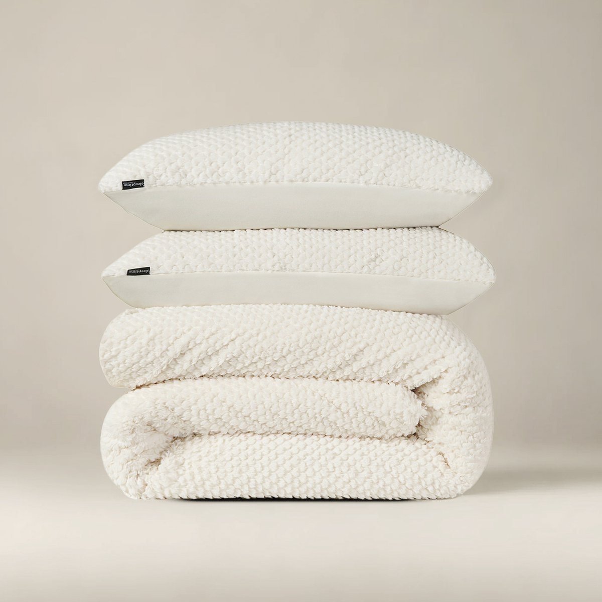 Sleeptime Fur Teddy Dekbedovertrek - 240X200/220 + 2 x kussenslopen 60x70 - Creme Fur Creme