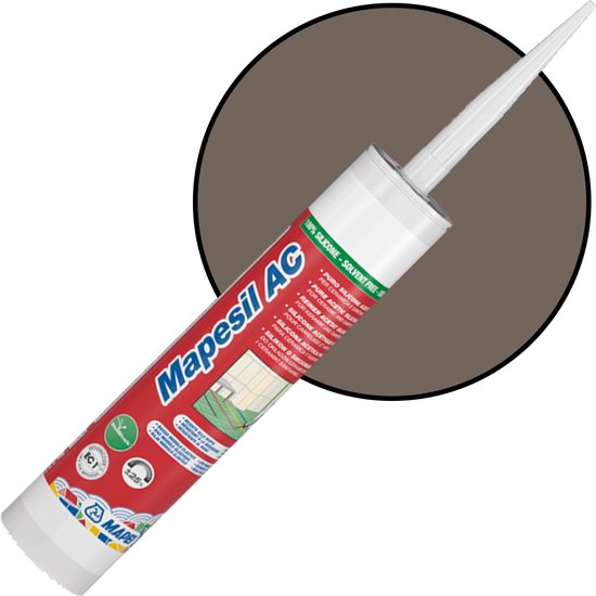 MAPEI Mapesil AC Siliconenkit - Voor Afdichten Van Voegen - Kleur 136 Mud - 310 ml