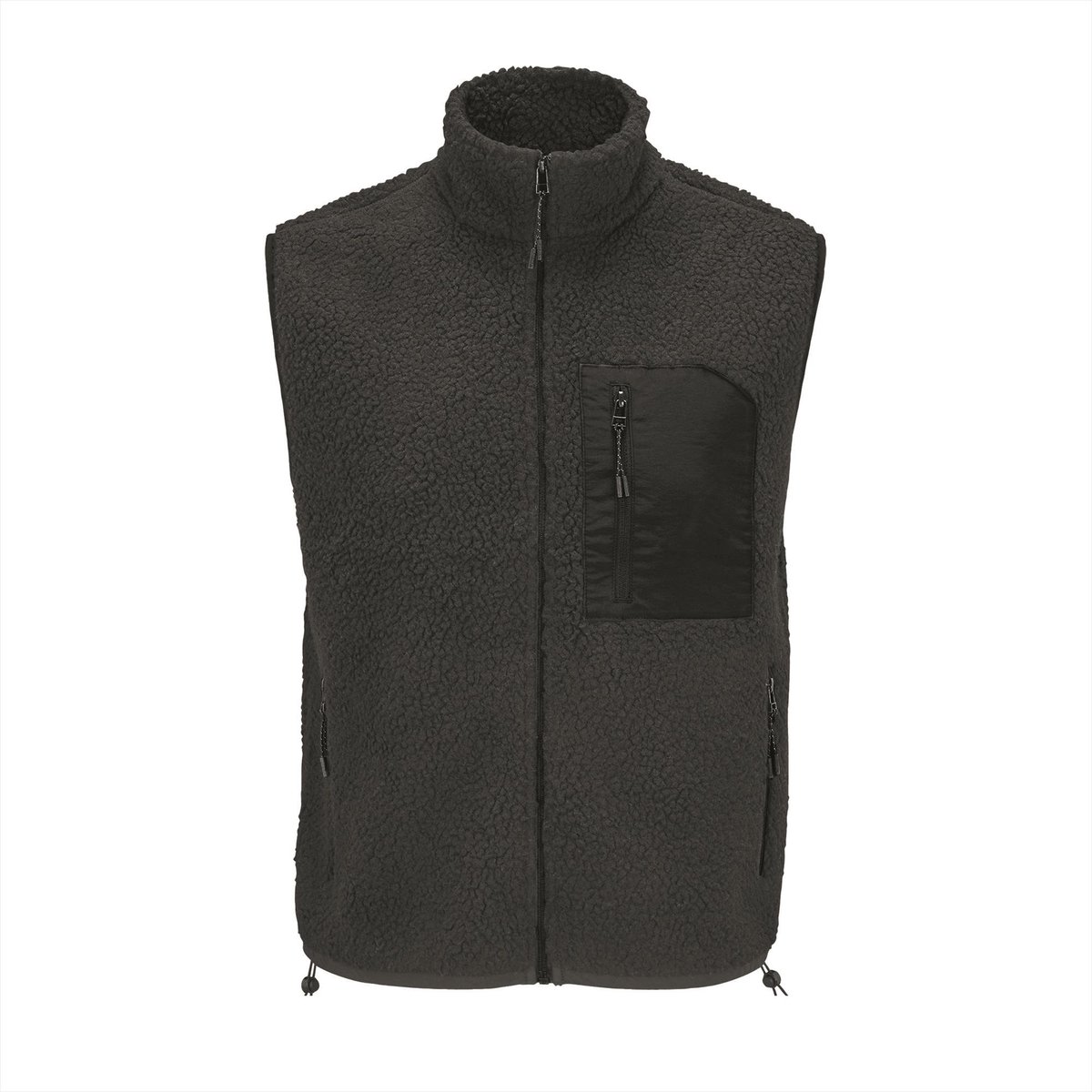 SOL'S Unisex Sherpa Bodywarmer Fury L04041 - Carbon Grey/Black - XXL