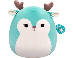 foto van Squishmallows - Lopsang - Teal Fawn W/Cream Embossed Cable Knit Belly 40cm pluche