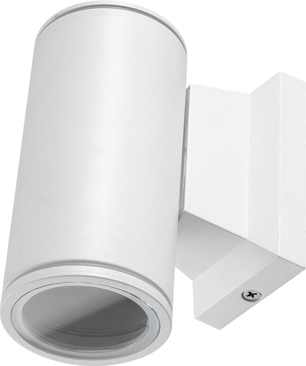 Buitenlamp rond wit | enkele GU10 lampvoet voor één spot | waterdicht IP65