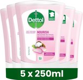 Dettol - Handzeep No Touch Navulling - Antibacterieel - Galamboter - 250ml x5 - Voordeelverpakking