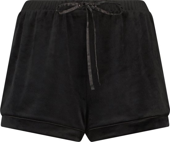 hunkem-ller-dames-nachtmode-shorts-velours-zwart-maat-s-bol