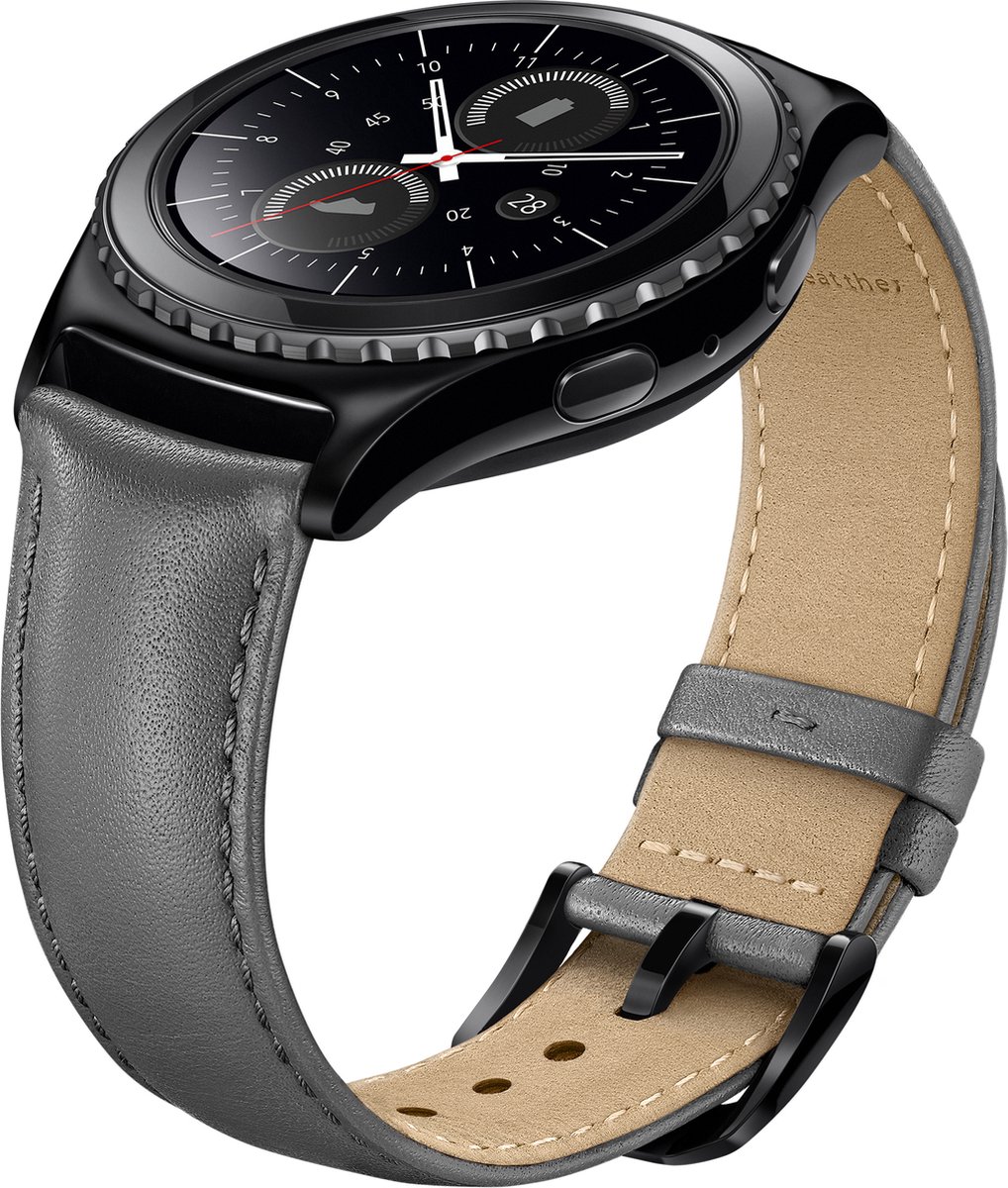 Samsung Leren bandje - Samsung Gear S2 - Grijs