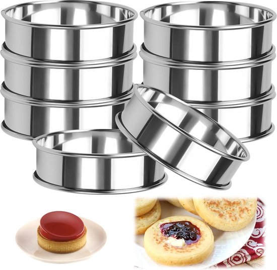 La'Moussawi ® Dessertringen Set van Roestvrij Staal voor Perfecte Creaties in de Keuken
