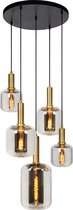 Lucide JOANET - Hanglamp - Ø 66 cm - 5xE27 - Fumé