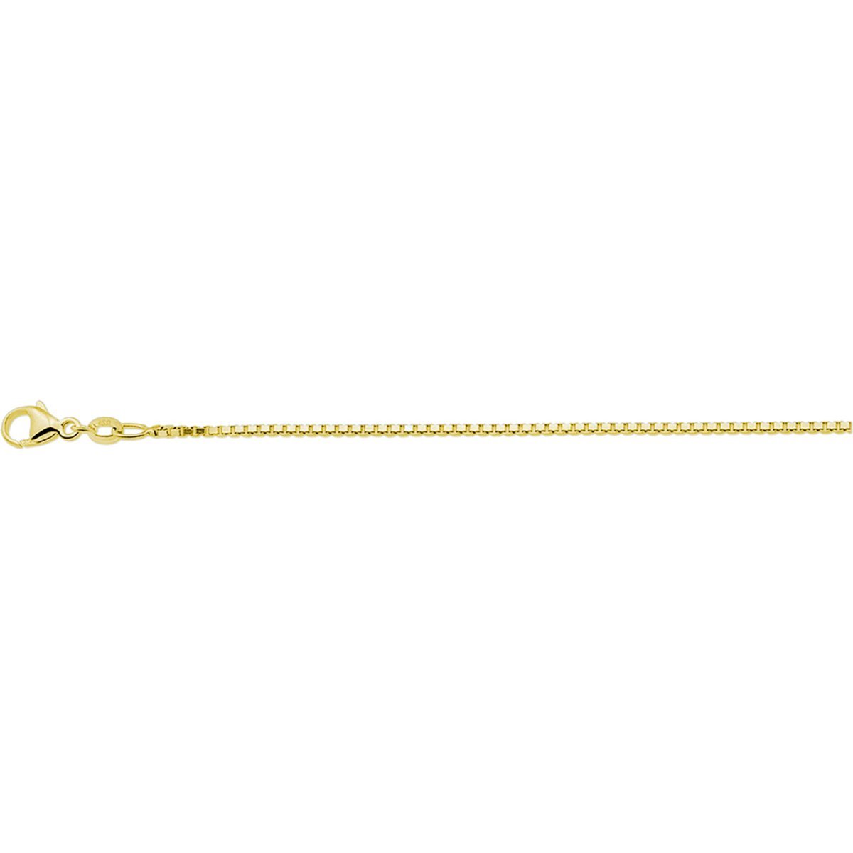 collier venetiaans 1,2 mm 3 micron zilver verguld (geel)