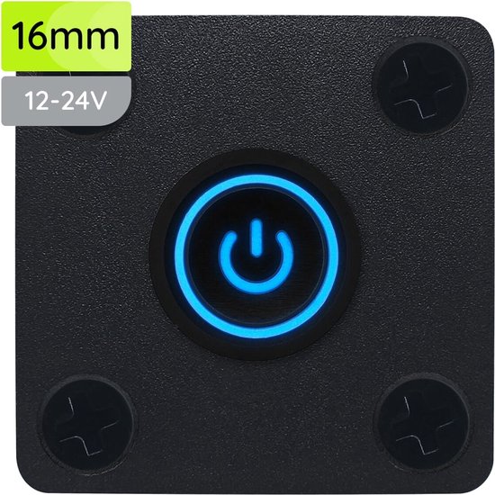 Interrupteur Poussoir Métallique Lumineux 16mm - 3V/6V/12V/24V, 5A, étanche IP65 - Pour Tableau De Bord Voiture, Bateau