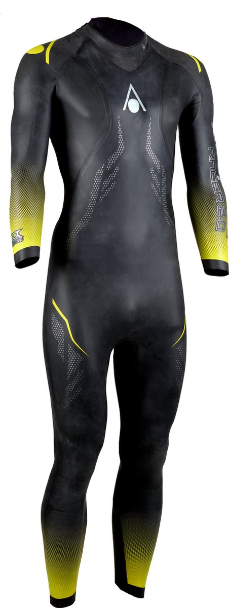 Aquasphere Racer 2.0 - Wetsuit - Heren - Zwart/Geel S