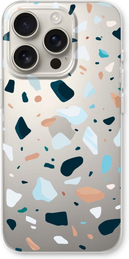 Case Company® - Coque compatible iPhone 16 Pro - Terrazzo N°13 - Coque souple - Protection intégrale et sur le bord de l'écran