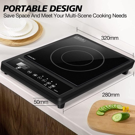 Royal Catering Inductiekookplaat - 17000 W - 4 branders - 260 °C